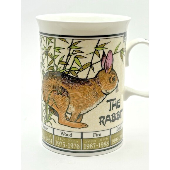 Vintage Dunoon Year of the Rabbit Mug Coffee Cup Used - Picture 2 of 12